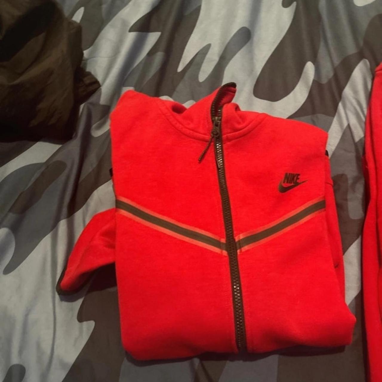 mens red tech fleece