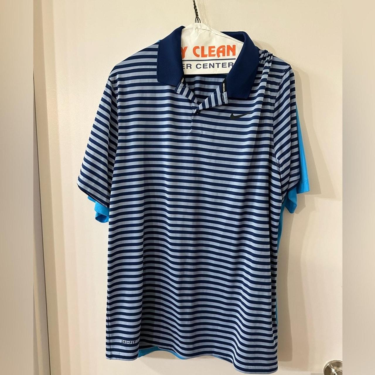 Nike Men's Polo shirt - Blue - L – Nike Men's Large Dri Fit Polo Men …