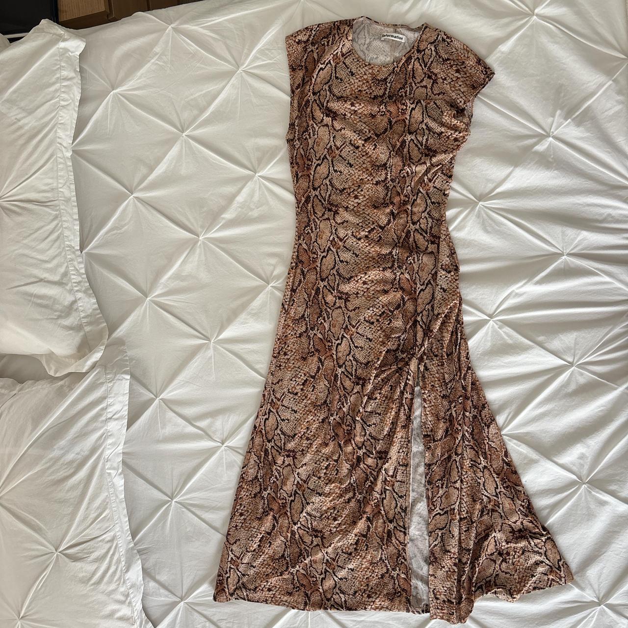 Midi Dress Reformation Snakeskin Dress Reformation Snake Print