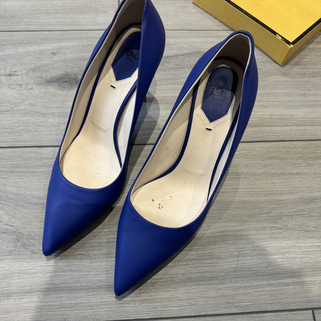 Authentic, size blue fendi court shoes