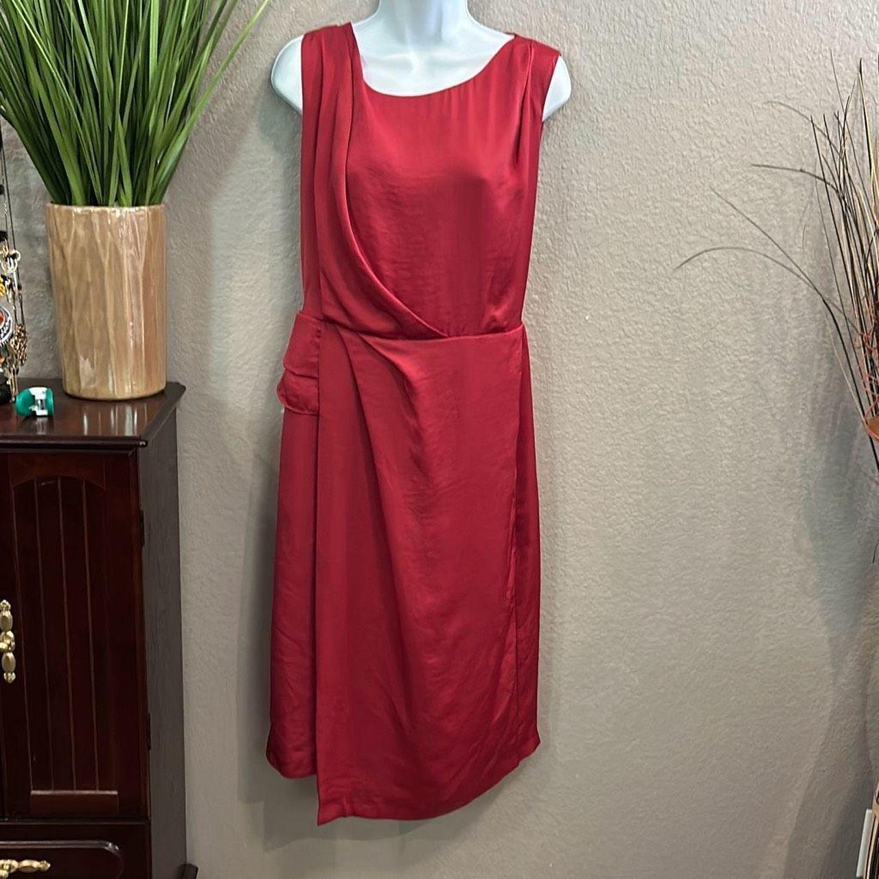 Reiss Designer Karina knee length raspberry dress. Depop