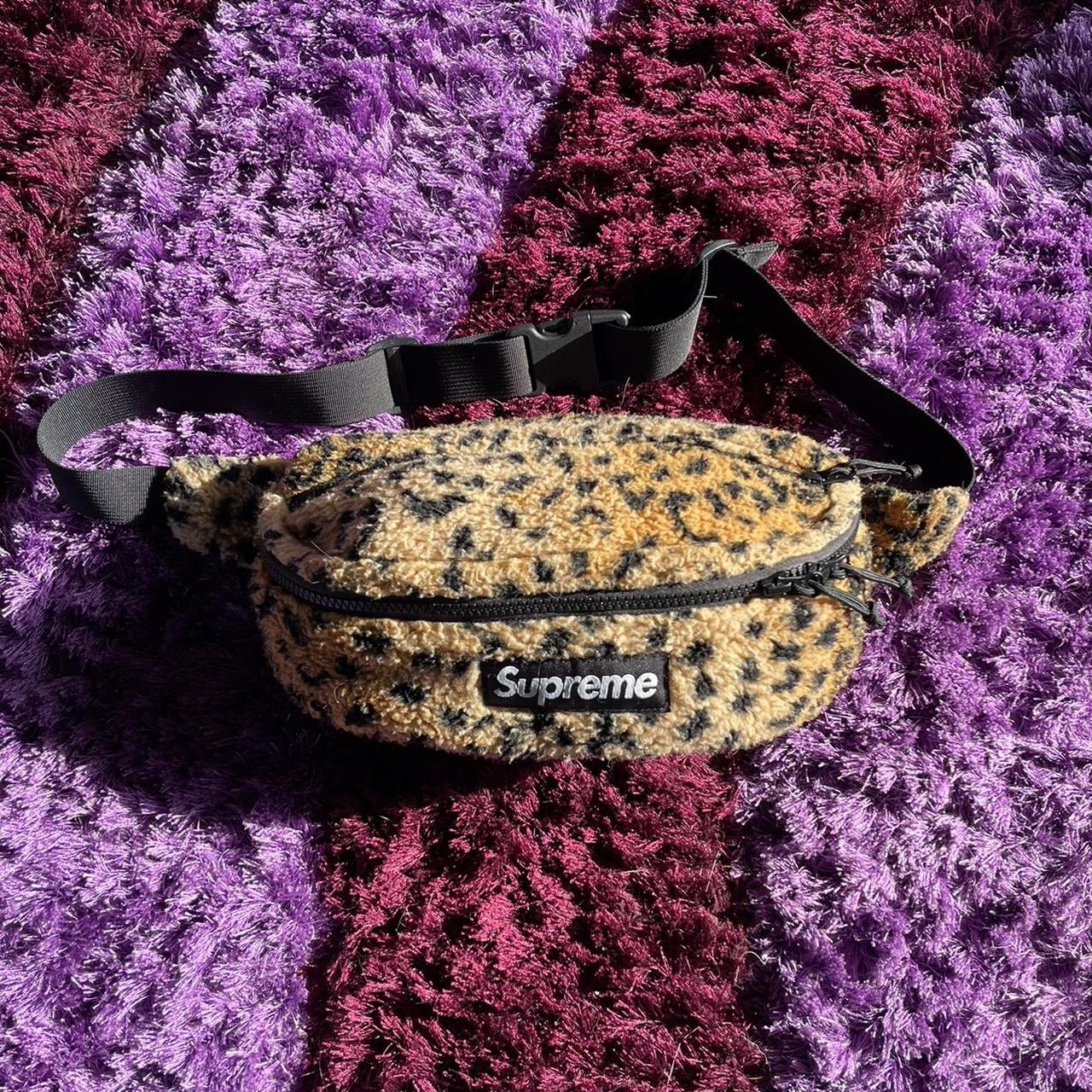 Supreme leopard print waist bag fanny pack Fluffy. Depop