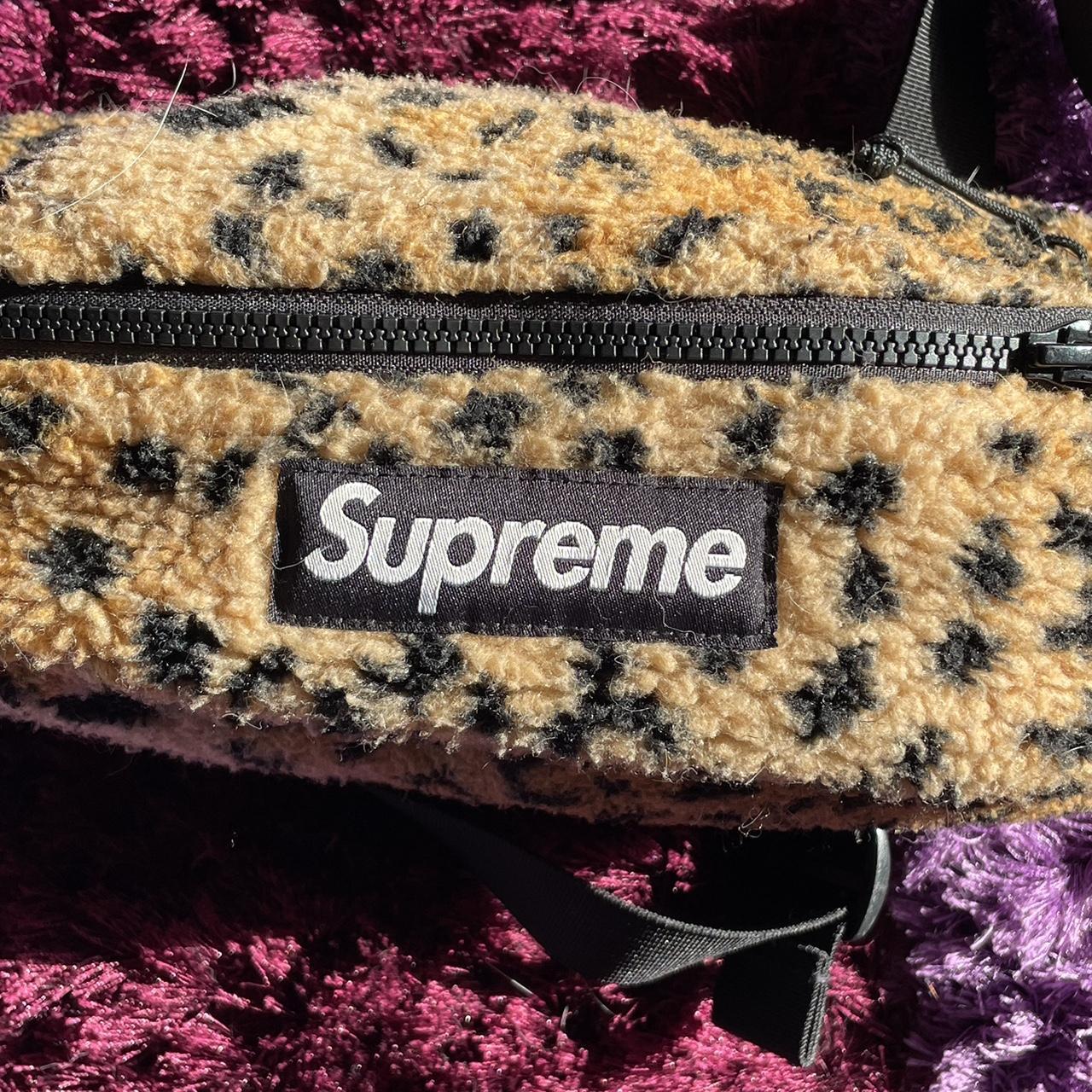 Supreme leopard print waist bag fanny pack Fluffy. Depop