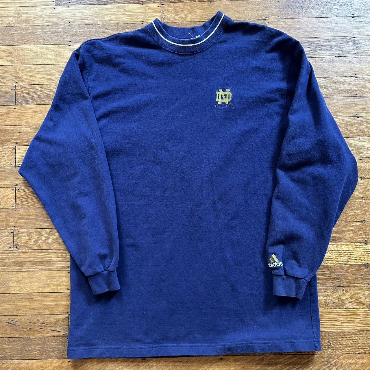 Vintage adidas Norte Dame sweatshirt crewneck sz large - Depop