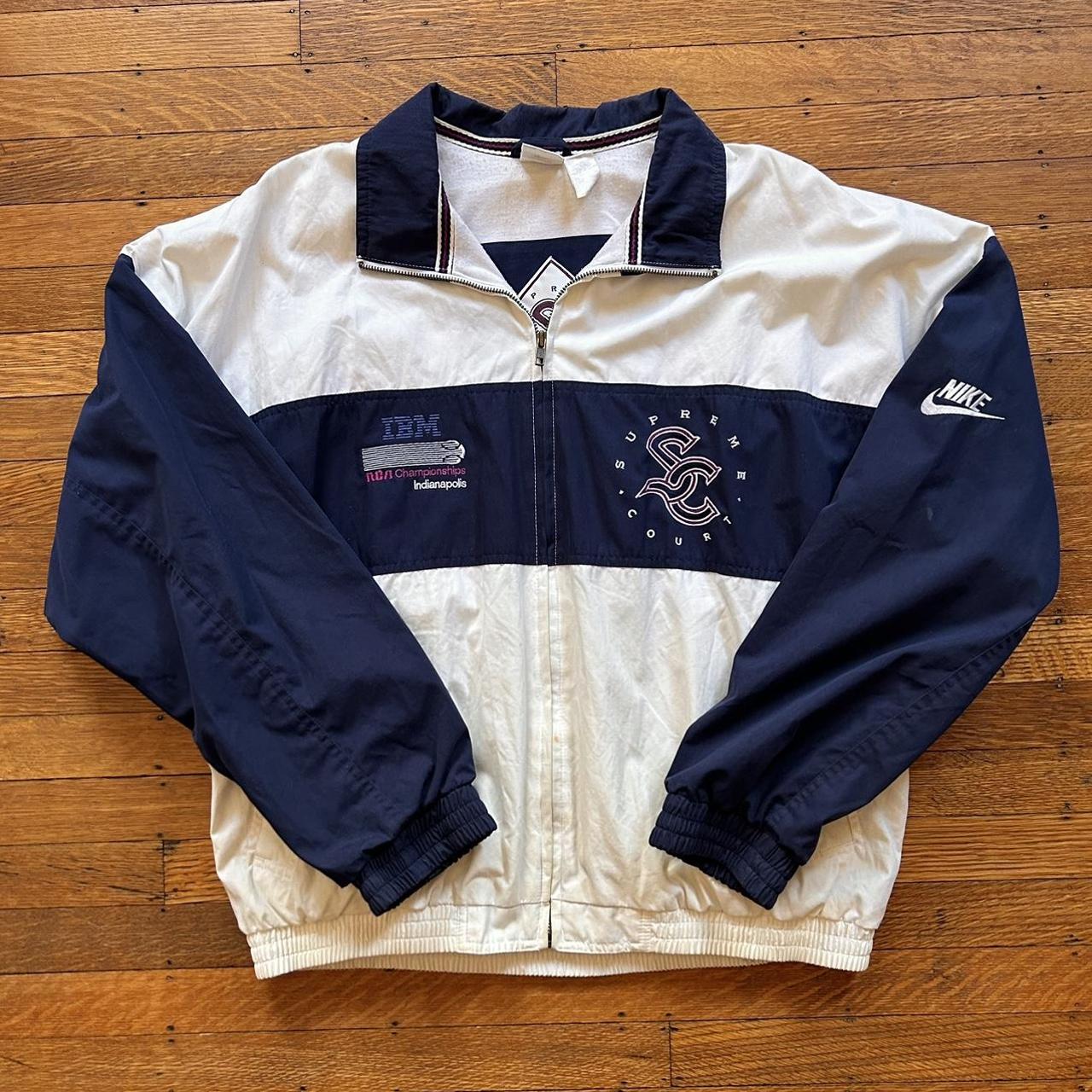 Vintage Nike Supreme Court tennis windbreaker jacket... - Depop
