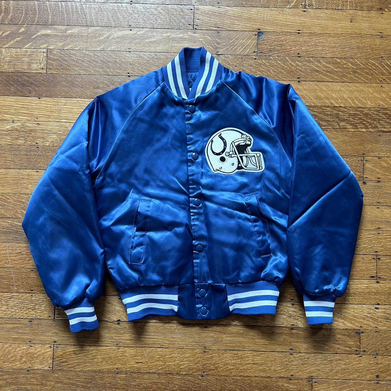 Vintage colts varsity satin jacket toddler 10/12 - Depop