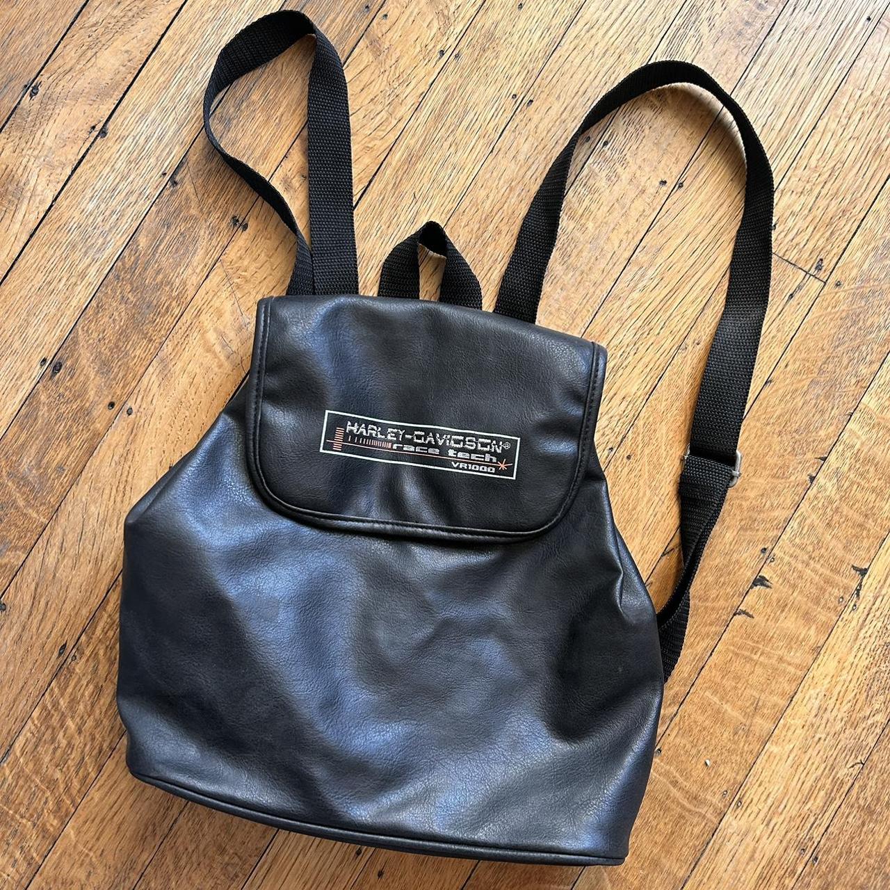 Vintage HarleyDavidson leather backpack Depop