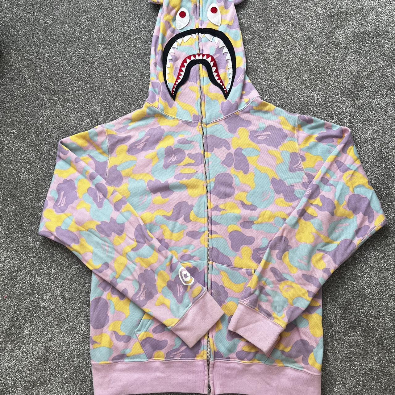 Bape care bear rare limited edition zip up shark. Depop