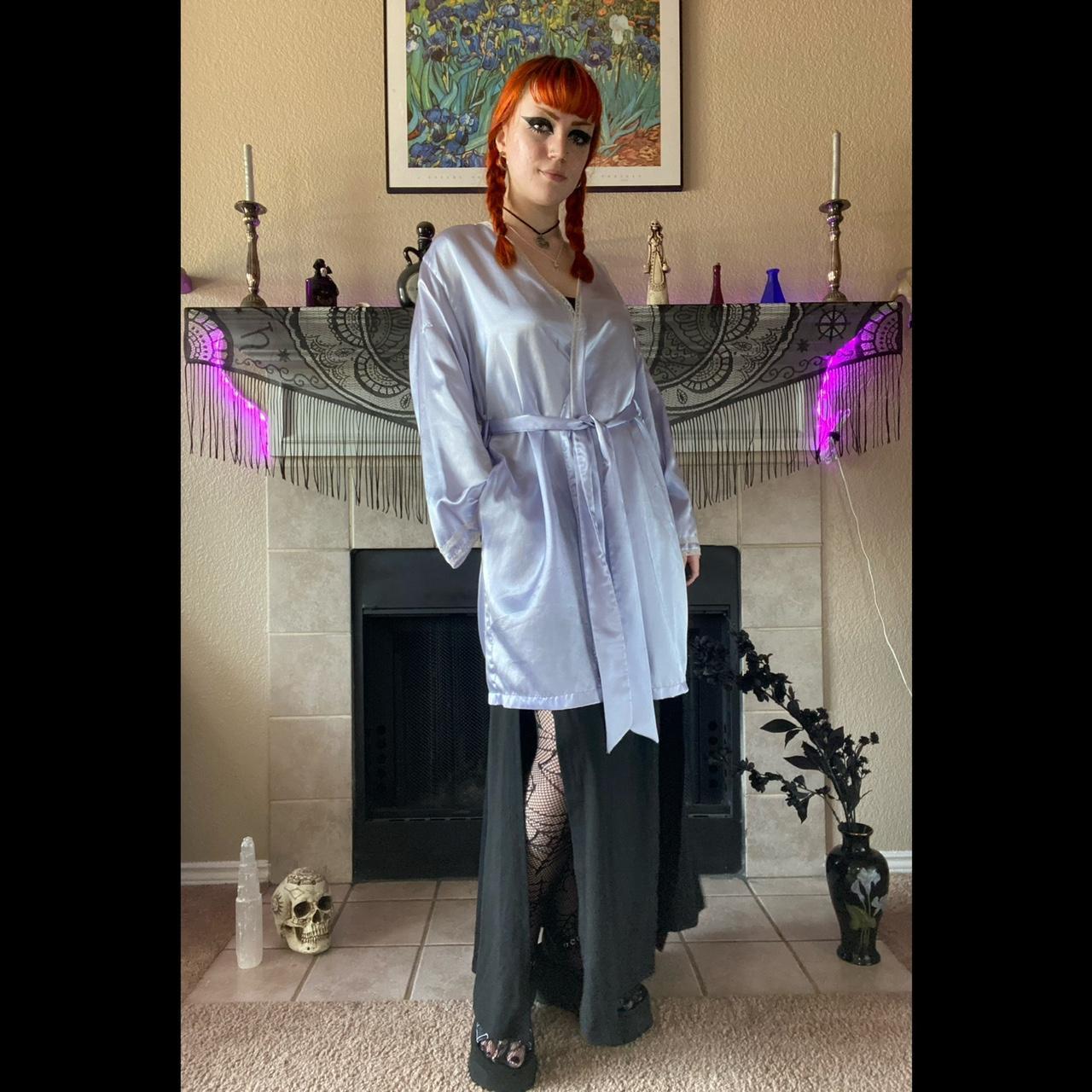 🔮Vintage pastel silky lavender robe🔮 🕸️So lovely &... - Depop