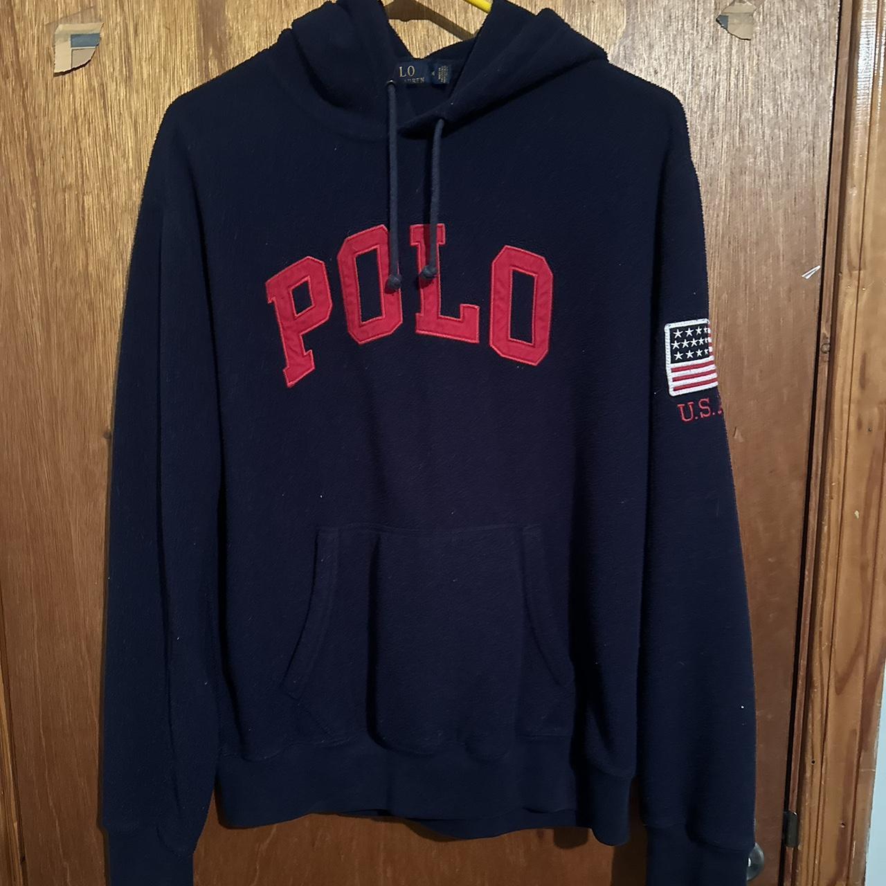 Size medium Polo Ralph Lauren fleece hoodie Great... - Depop