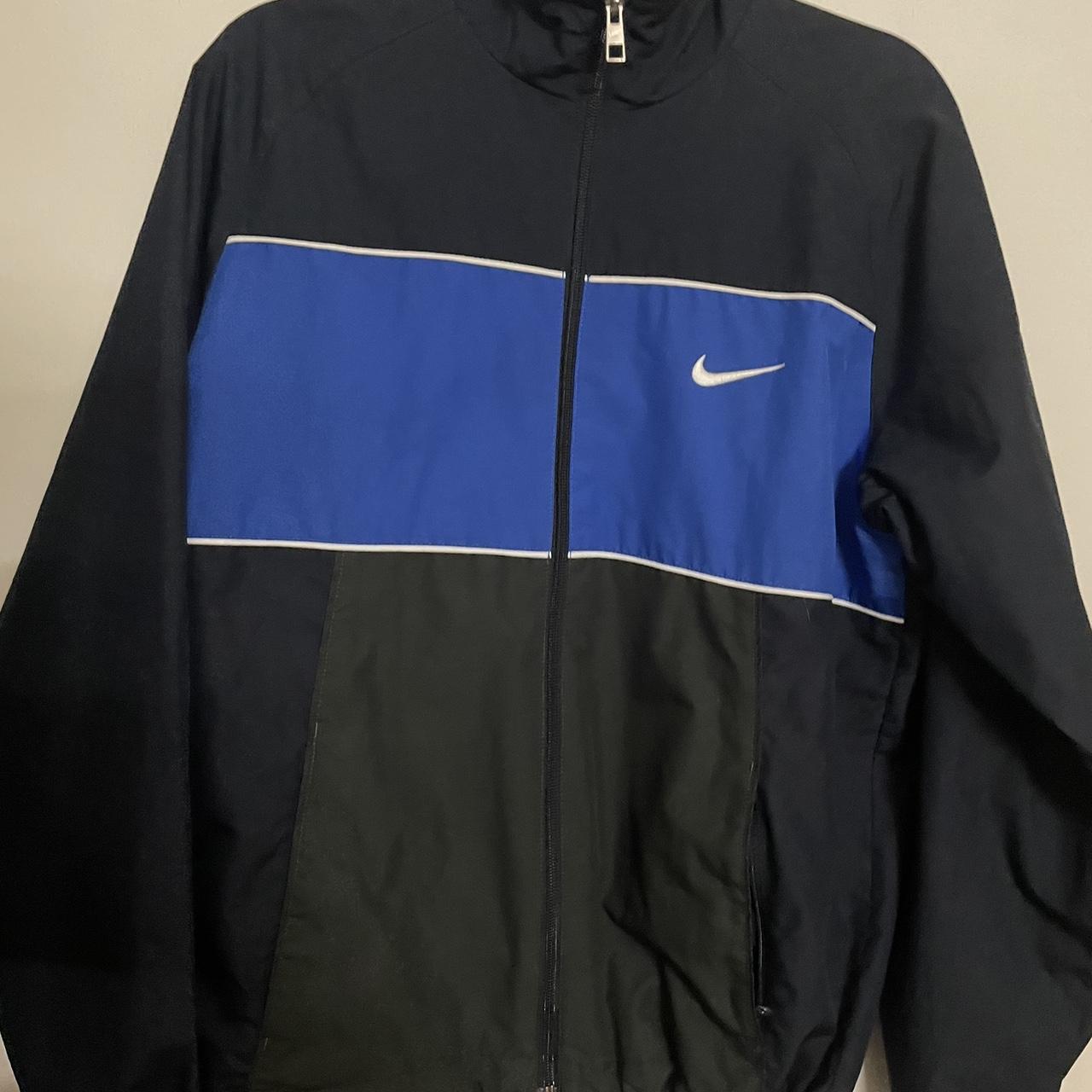 00s Nike Baggy Tracksuit Windbreaker Top Navy Depop