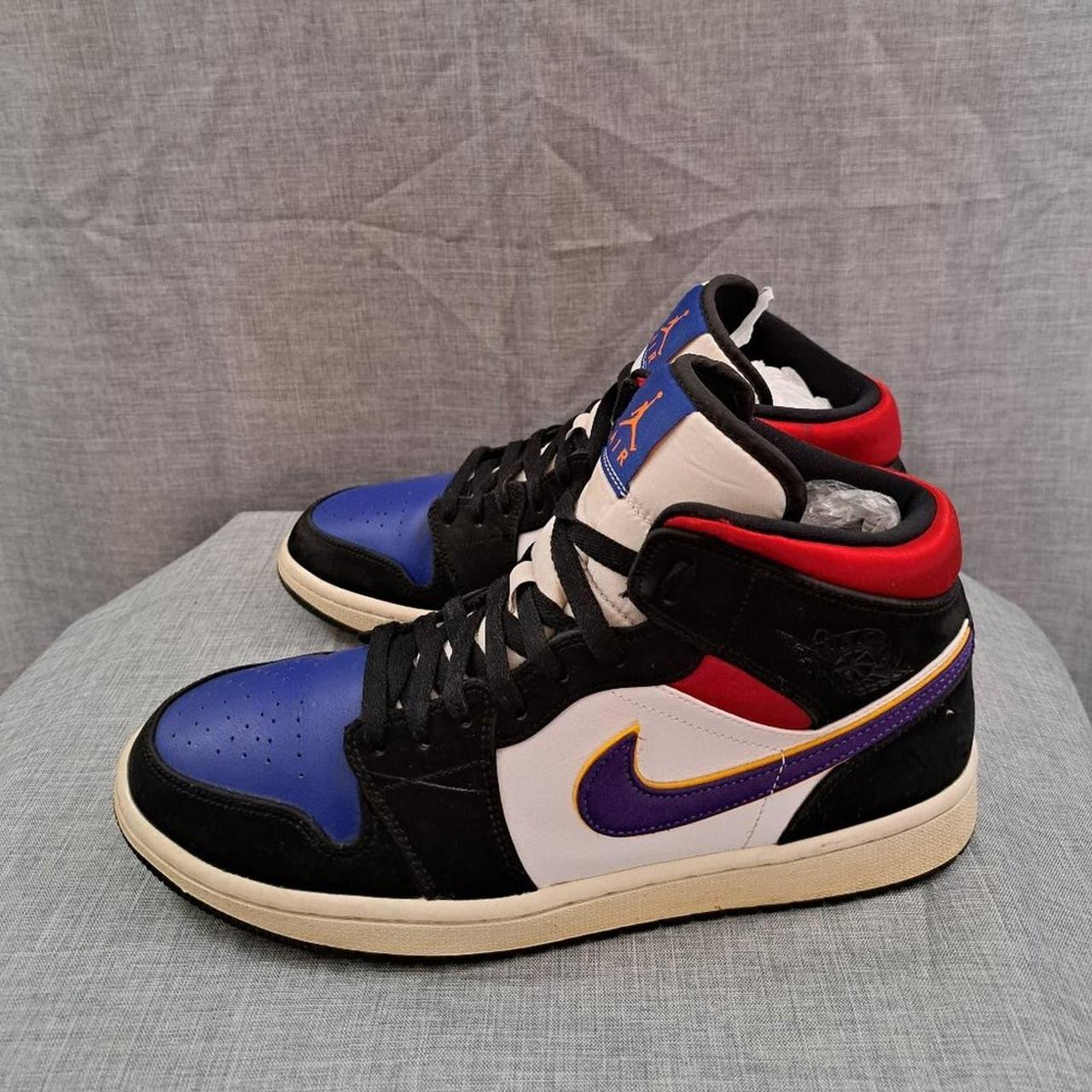 Jordan 1 blue red fashion purple yellow