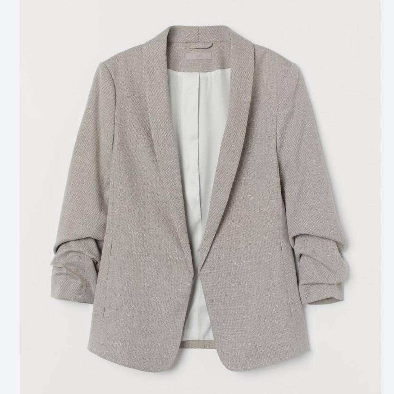 H&M Shawl Collar Jacket in light grey size 0,