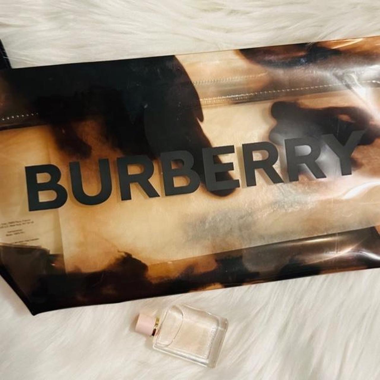 BURBERRY RARE Clear See-Through in animal newest print Bag with Perfume