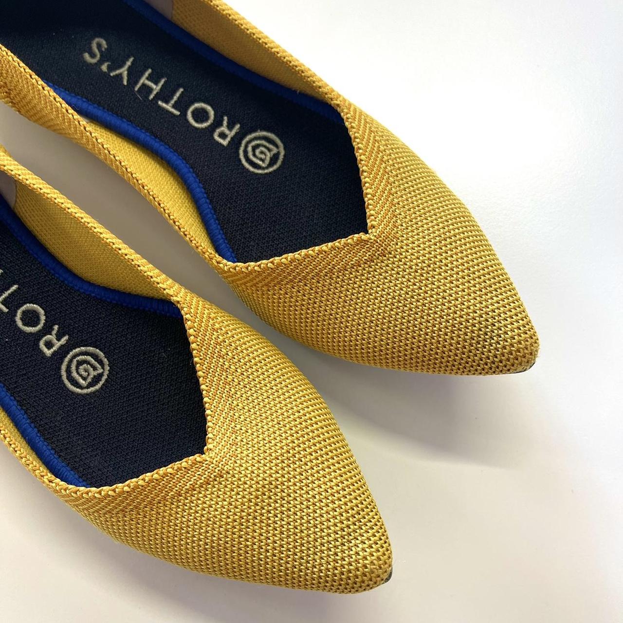 Rothys The Point Marigold Yellow Pointed Toe Flats Shoes Women's Size 11.5 US outlet