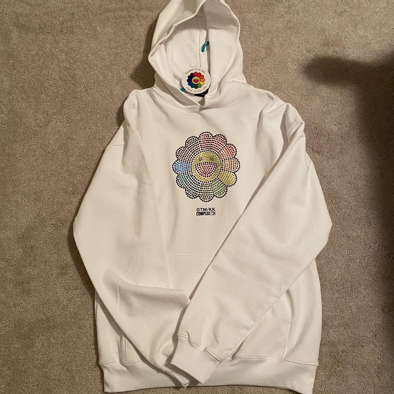 最安値 ComplexCon ファッション Swarovski Crystal crystal Flower Flower Hoodie メンズ