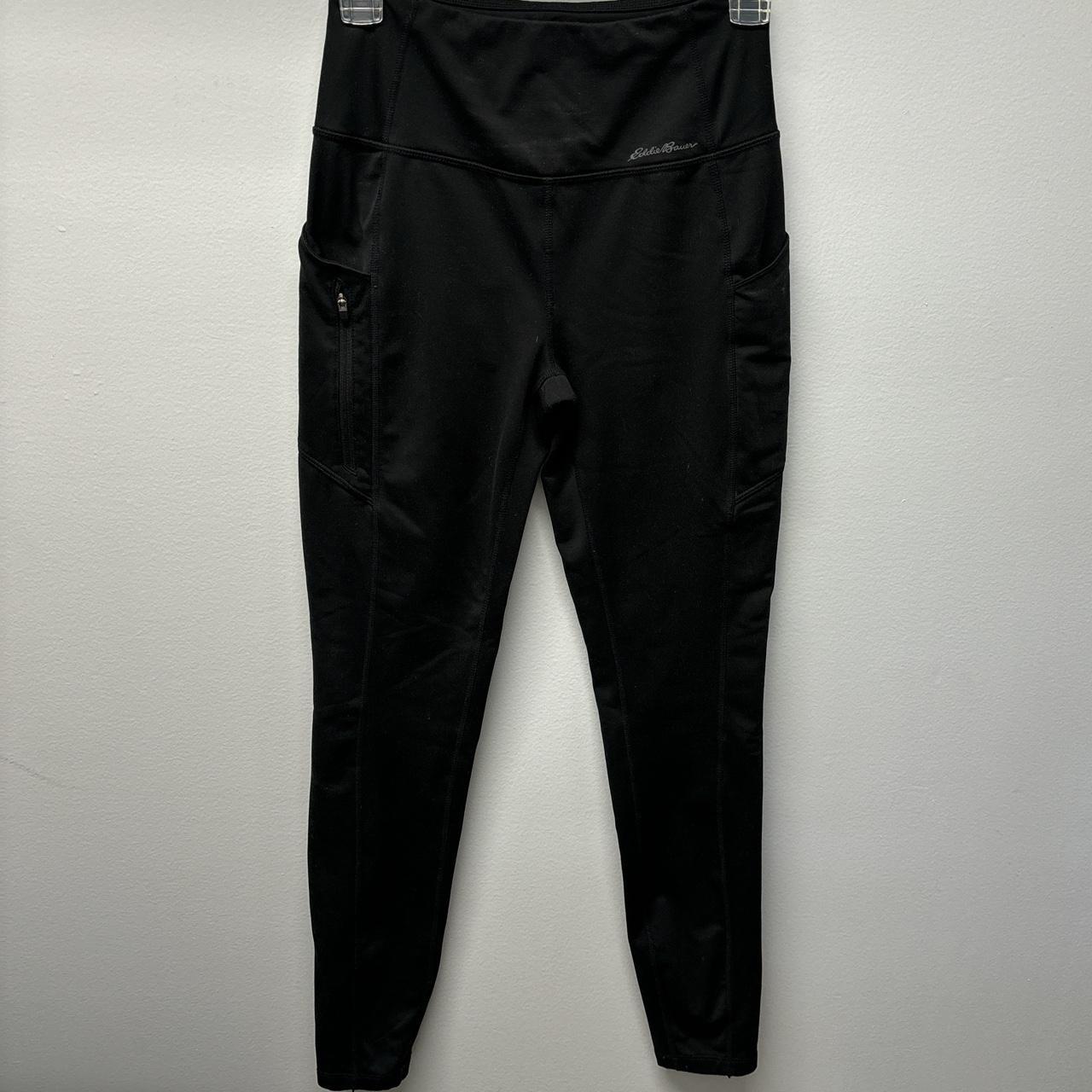 Black Eddie Bauer leggings with pockets xs Depop