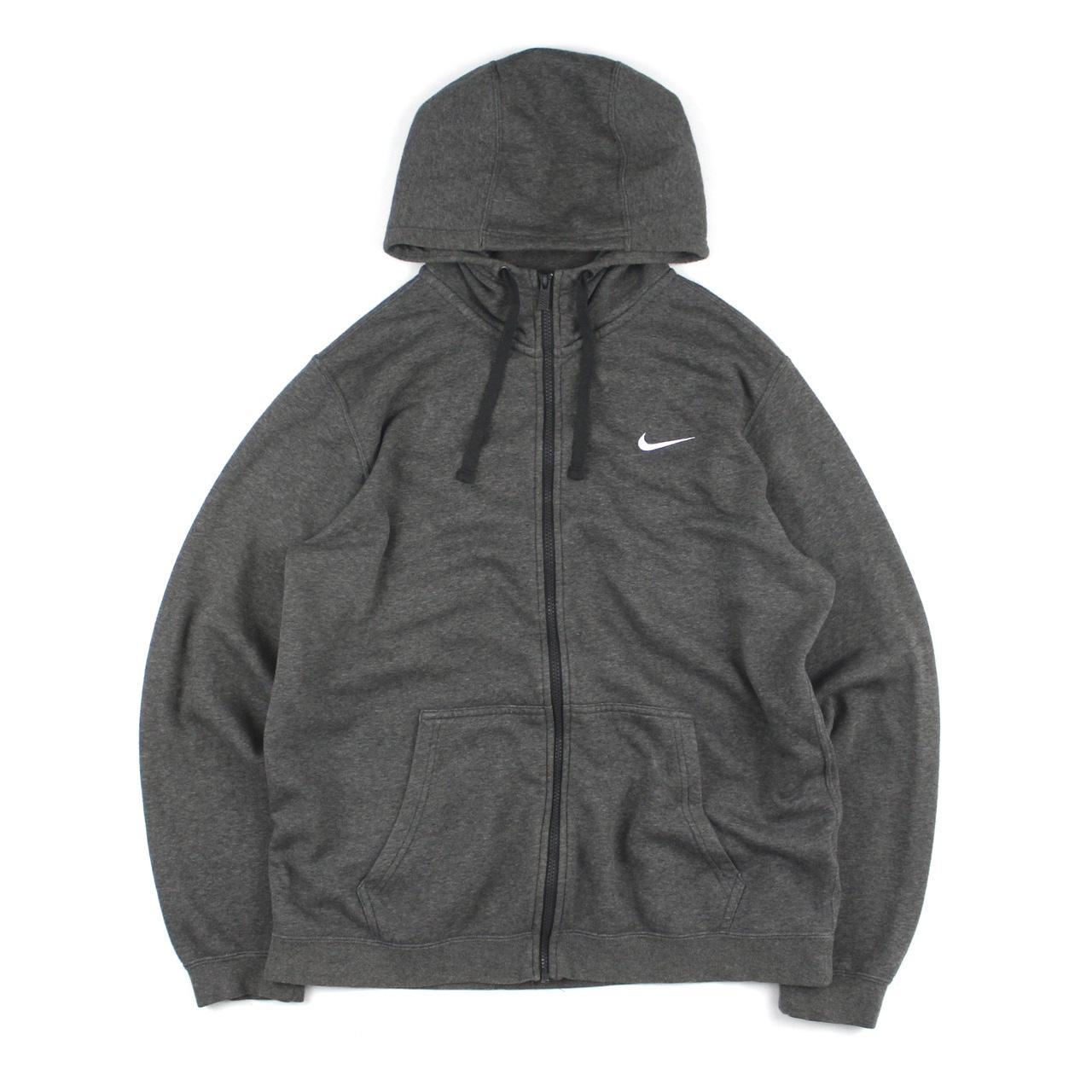 nike dark grey zip up hoodie