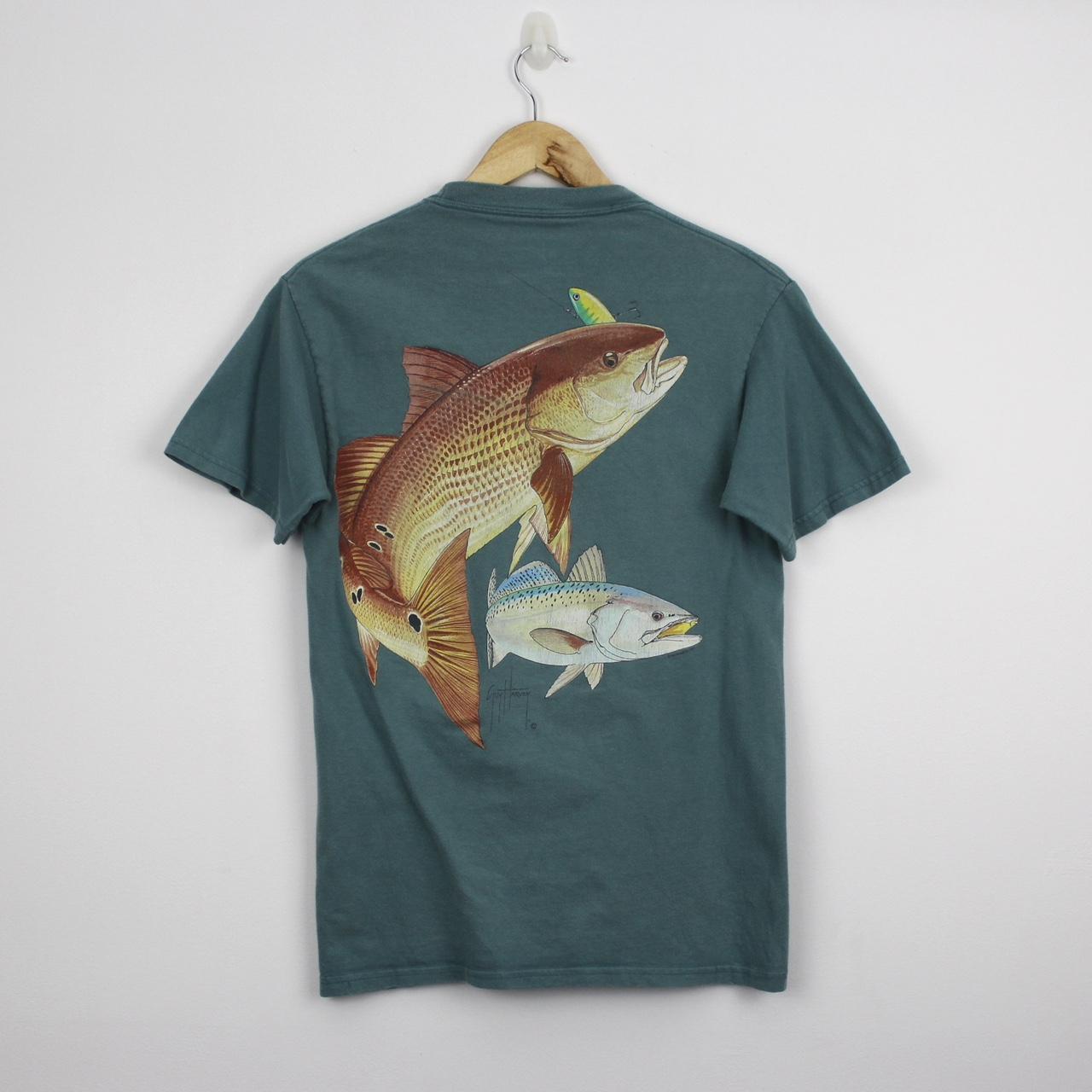 Vintage Fishing T-Shirt by Guy Harvey, Nice Faded - Depop