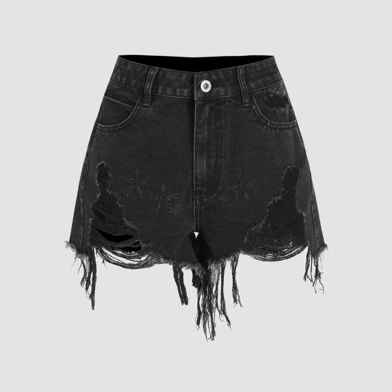 Cider Denim Raw Hem Shorts - Depop