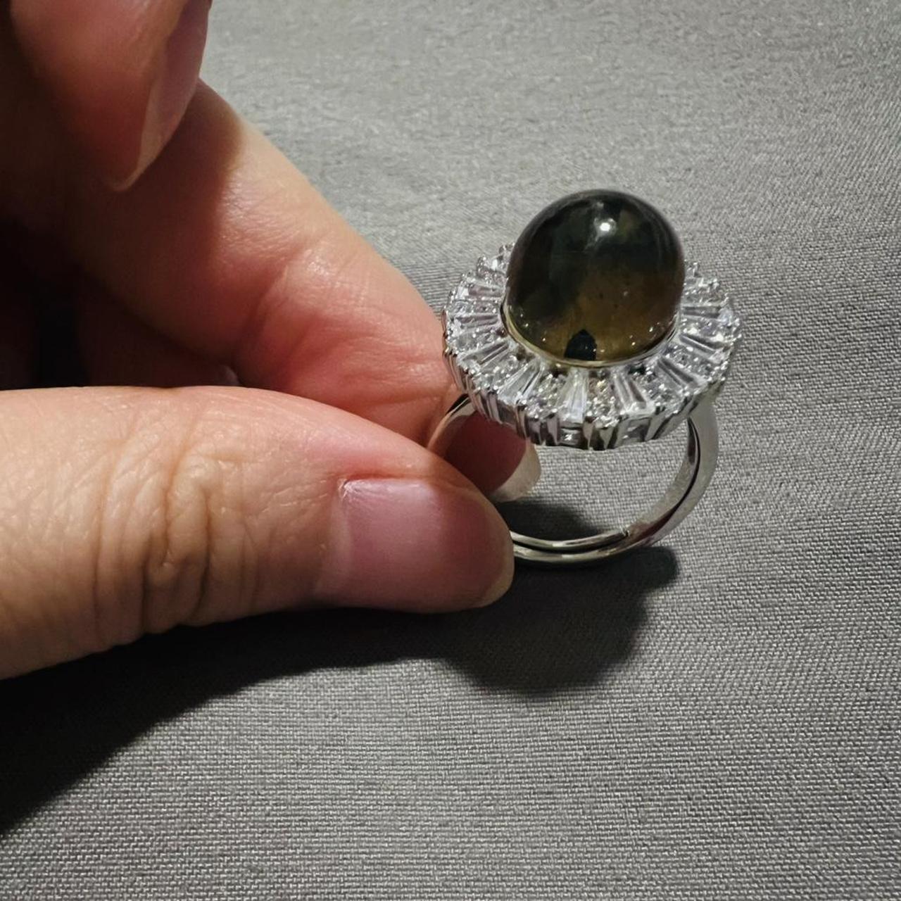 Women's Ring - Silver/Grey – Bold statement ring … - image 1