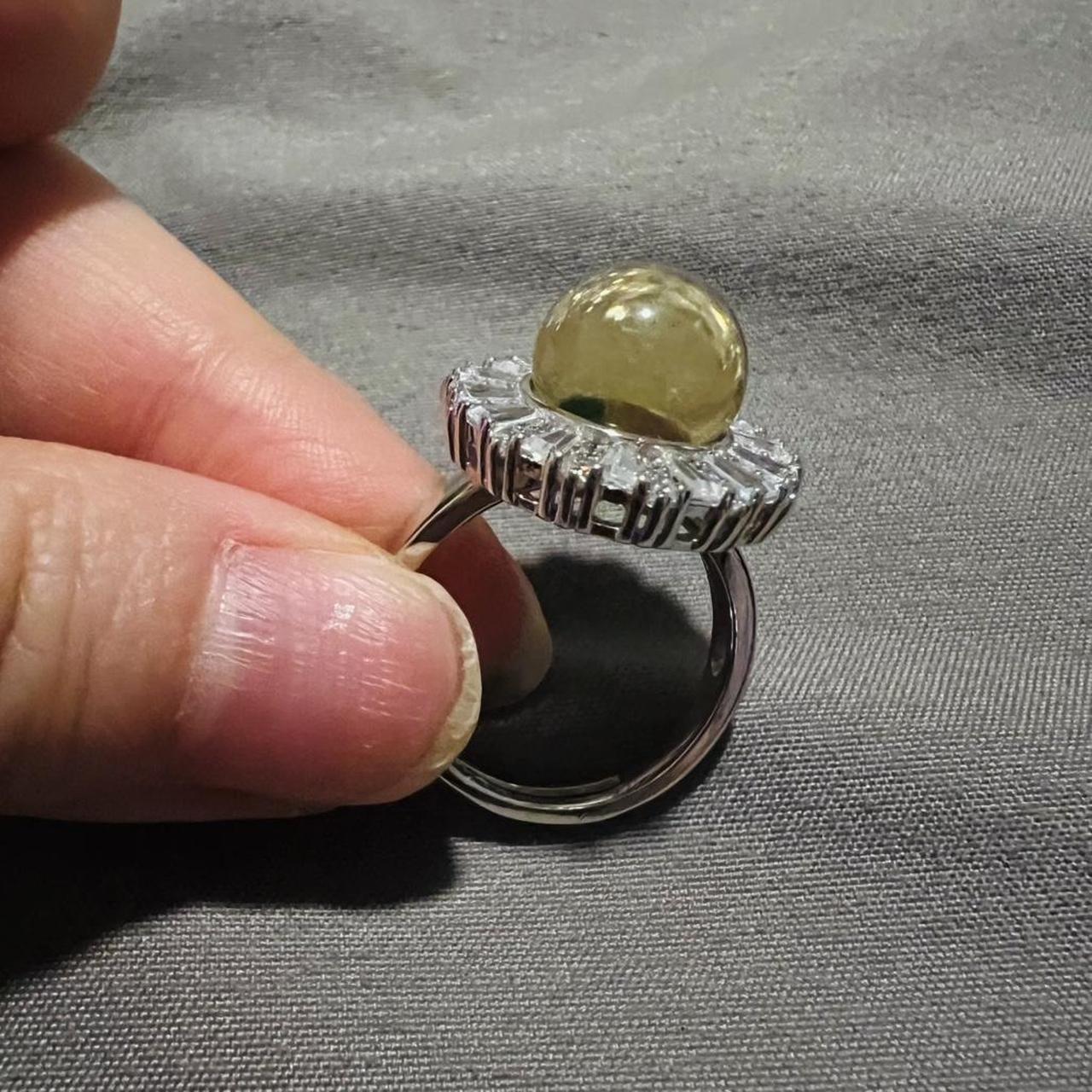 Women's Ring - Silver/Grey – Bold statement ring … - image 3