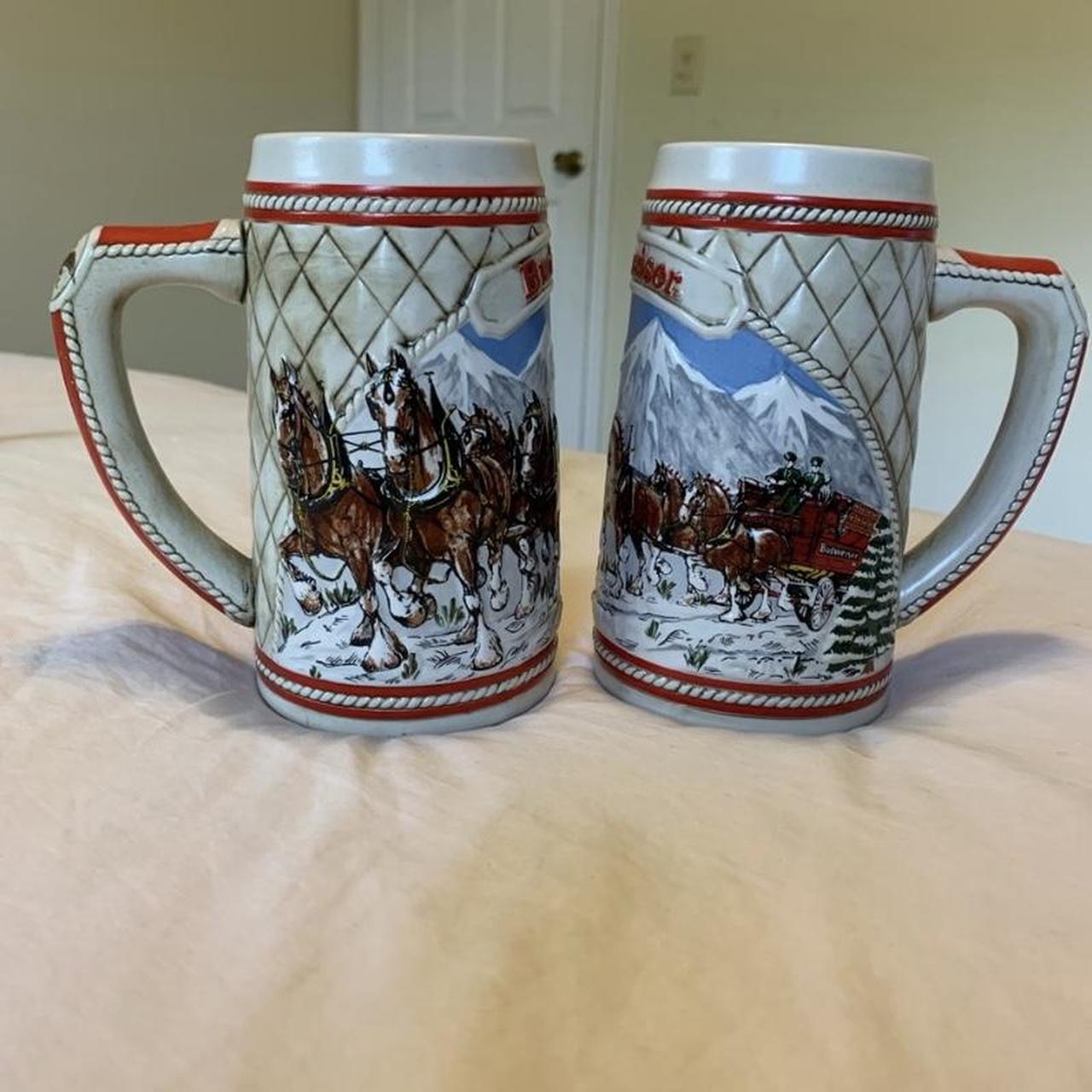 Budweiser Holiday Steins - A buy series, 1985