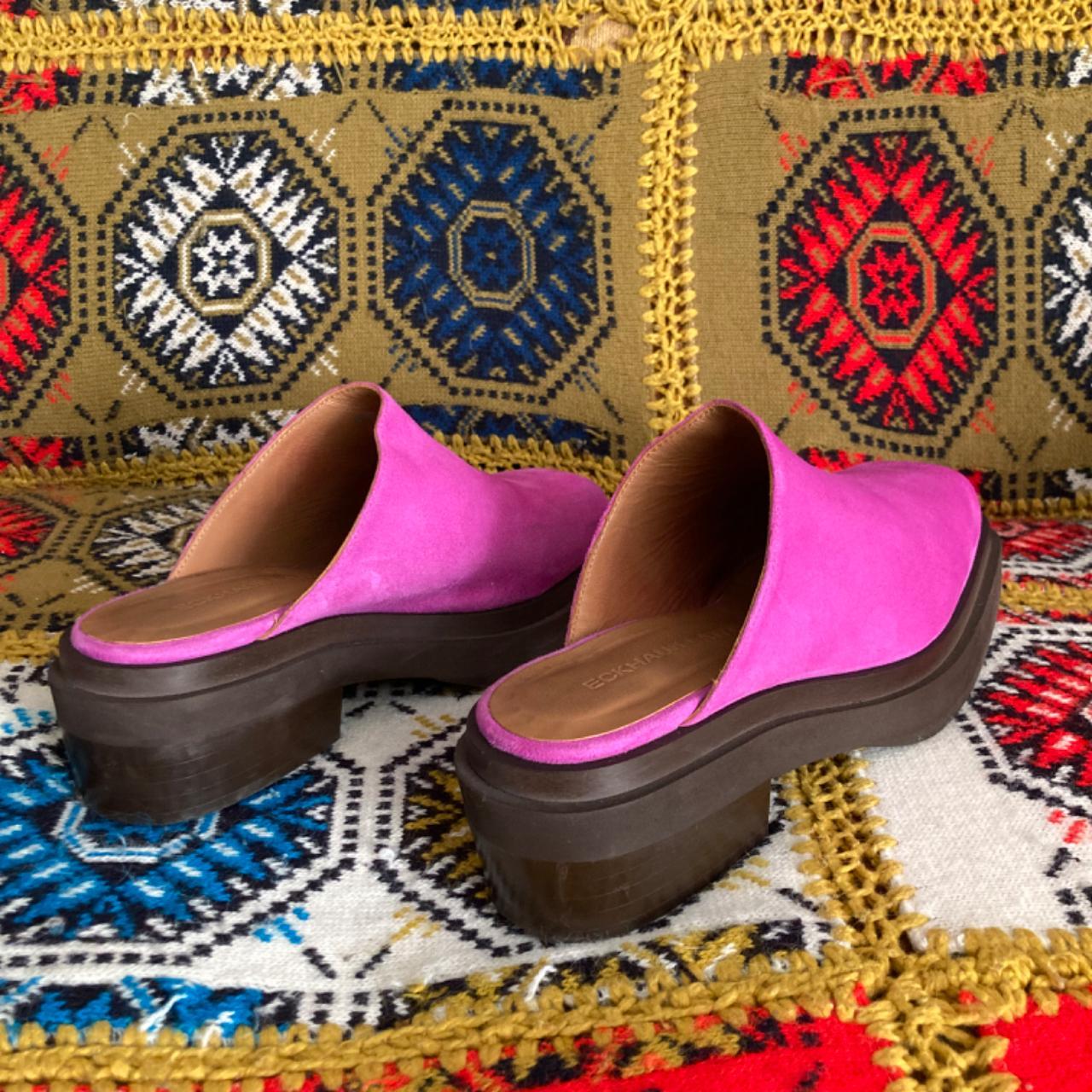 Eckhaus Latta Women's Pink and Purple Clogs (2)