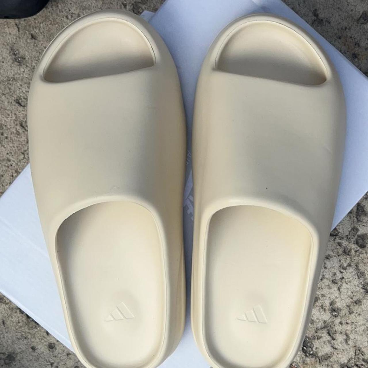 Bone yeezy slides - Depop