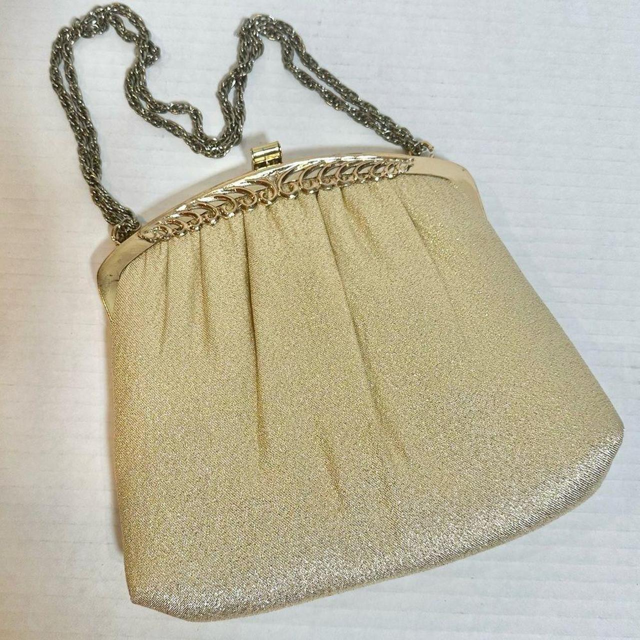 Gold lame purse best sale