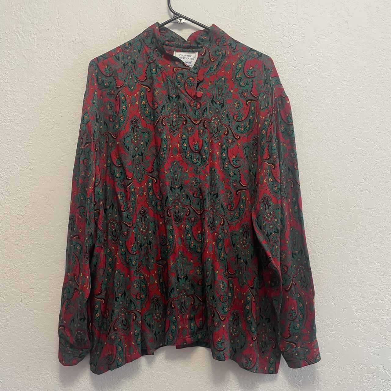 Pendleton Women's Blouse - Multi/Red - 18 – Vinta… - image 1