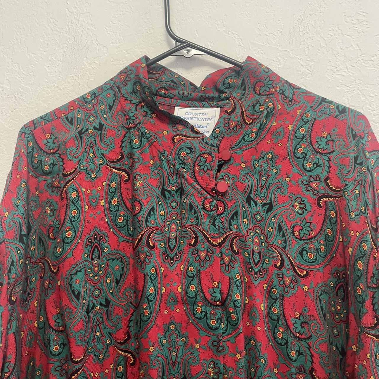 Pendleton Women's Blouse - Multi/Red - 18 – Vinta… - image 2