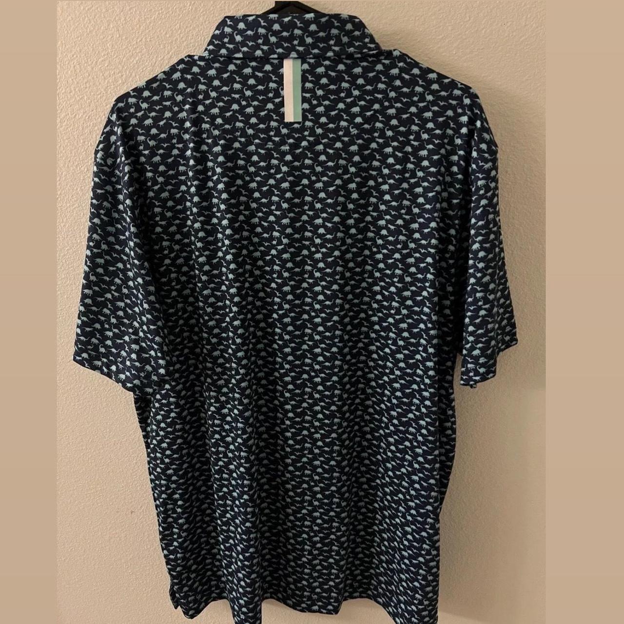 Rhoback Polo Shirt Mens Large Blue Golf All Over... - Depop