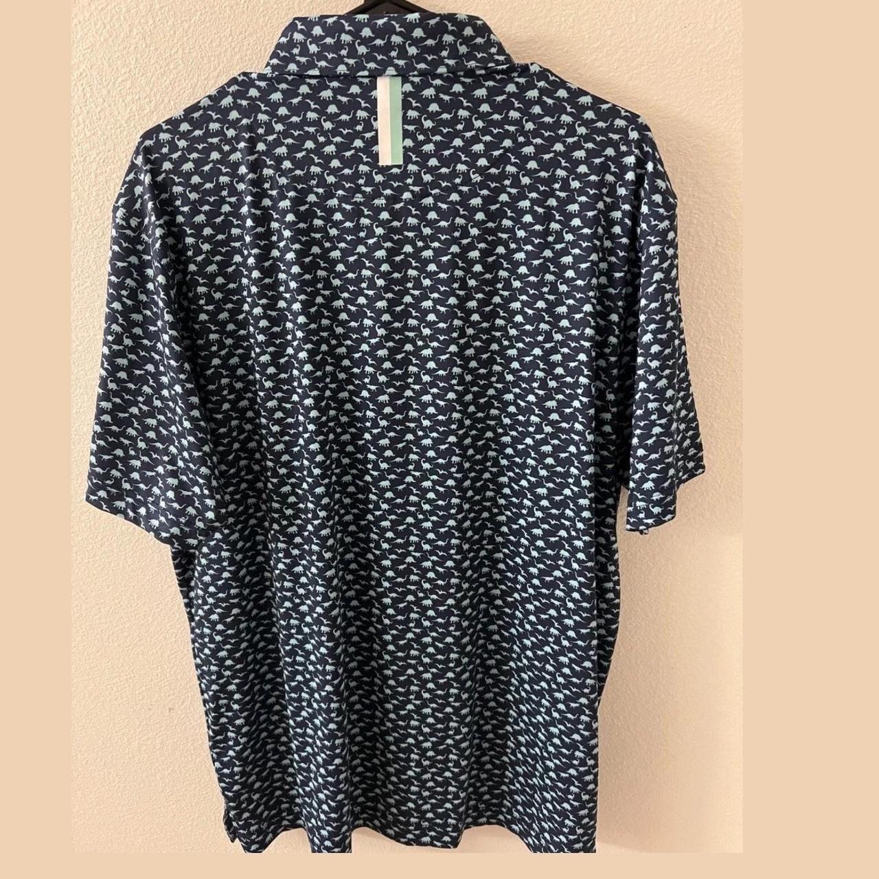 Rhoback Polo Shirt Mens Large Blue Golf All Over... - Depop