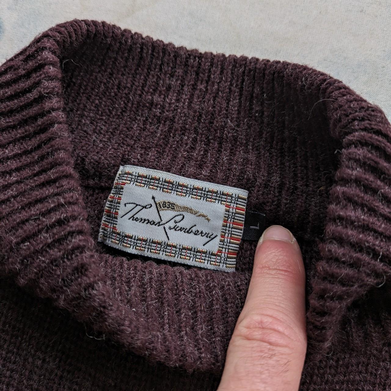 Vintage 90s Burberry Mock Neck Chunky Knit Jumper  | Depop