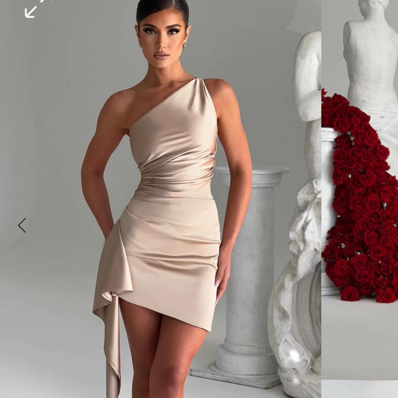 Champagne Mini dress! Size Medium! Bought for 90,... - Depop