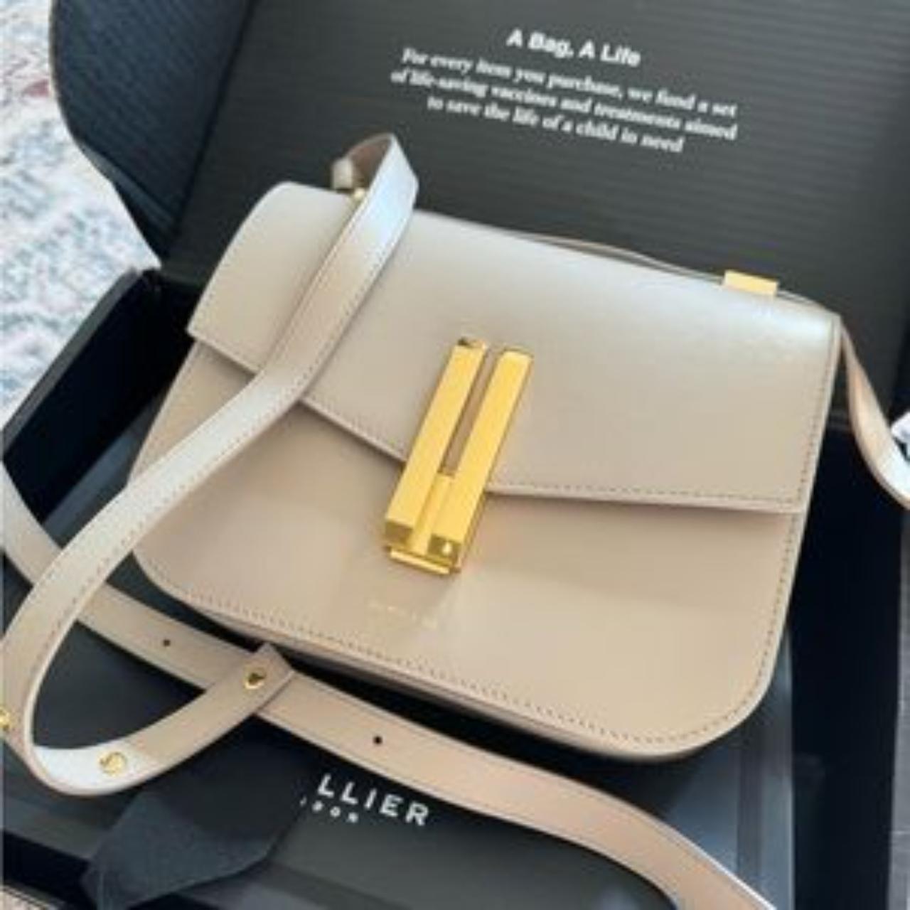 Demellier Vancouver taupe smooth bag,