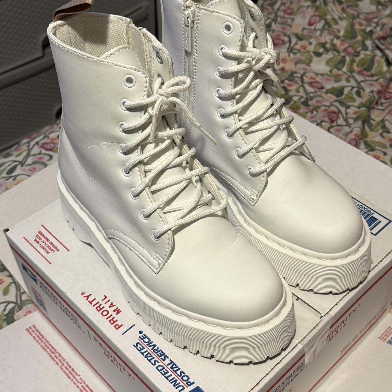 Platform Boots Dr Martens Mono Boot White Vegan Jadon II Kemble
