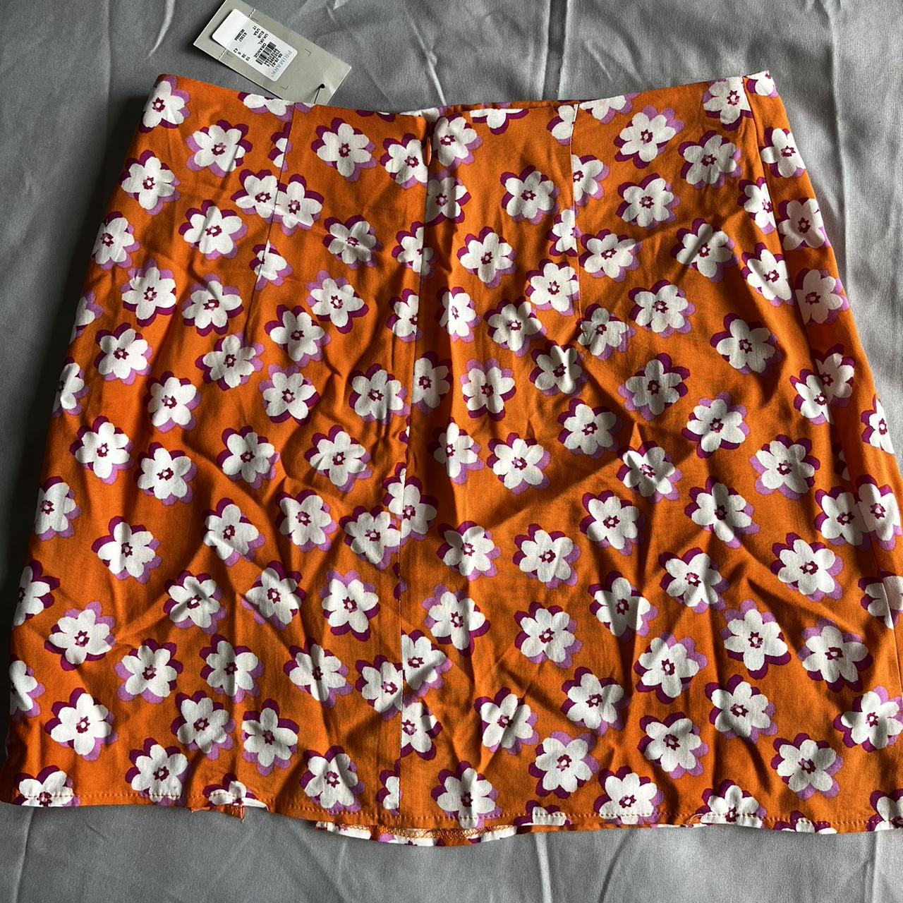 Primark Orange Flower Mini Skirt brand new with