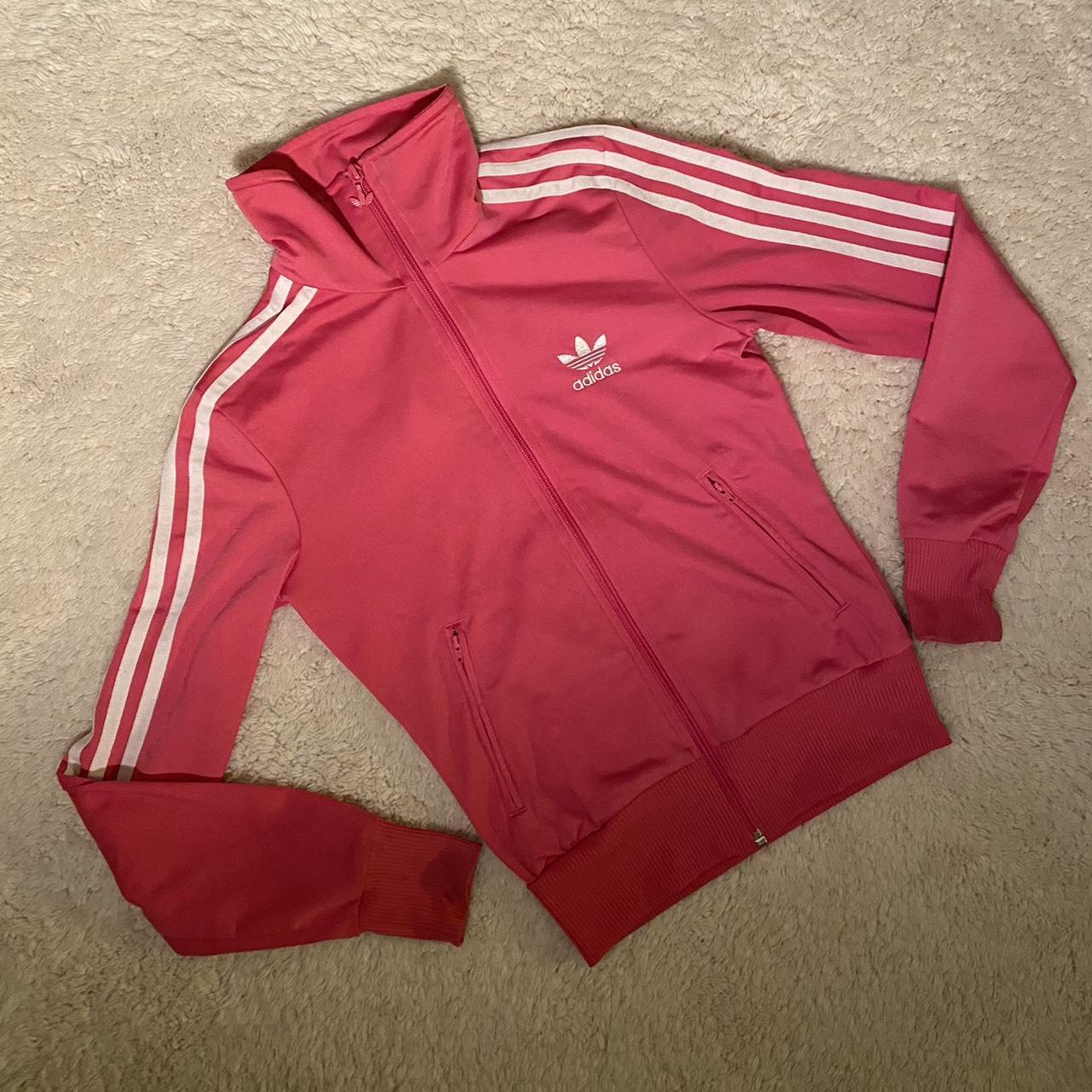 Vintage pink Adidas jacket - Depop