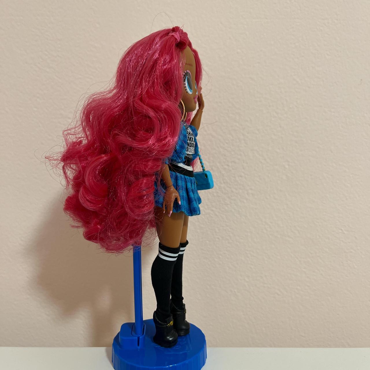 Pink Lol Doll With Red And Blue Hair Lol Doll With Red And Blue