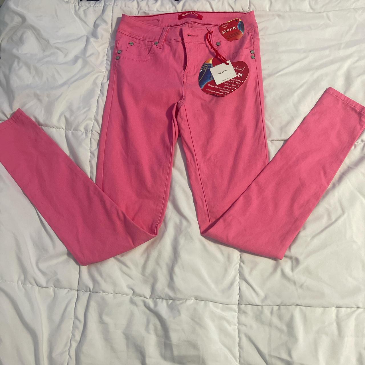 Medium pink Colombian style jeans by