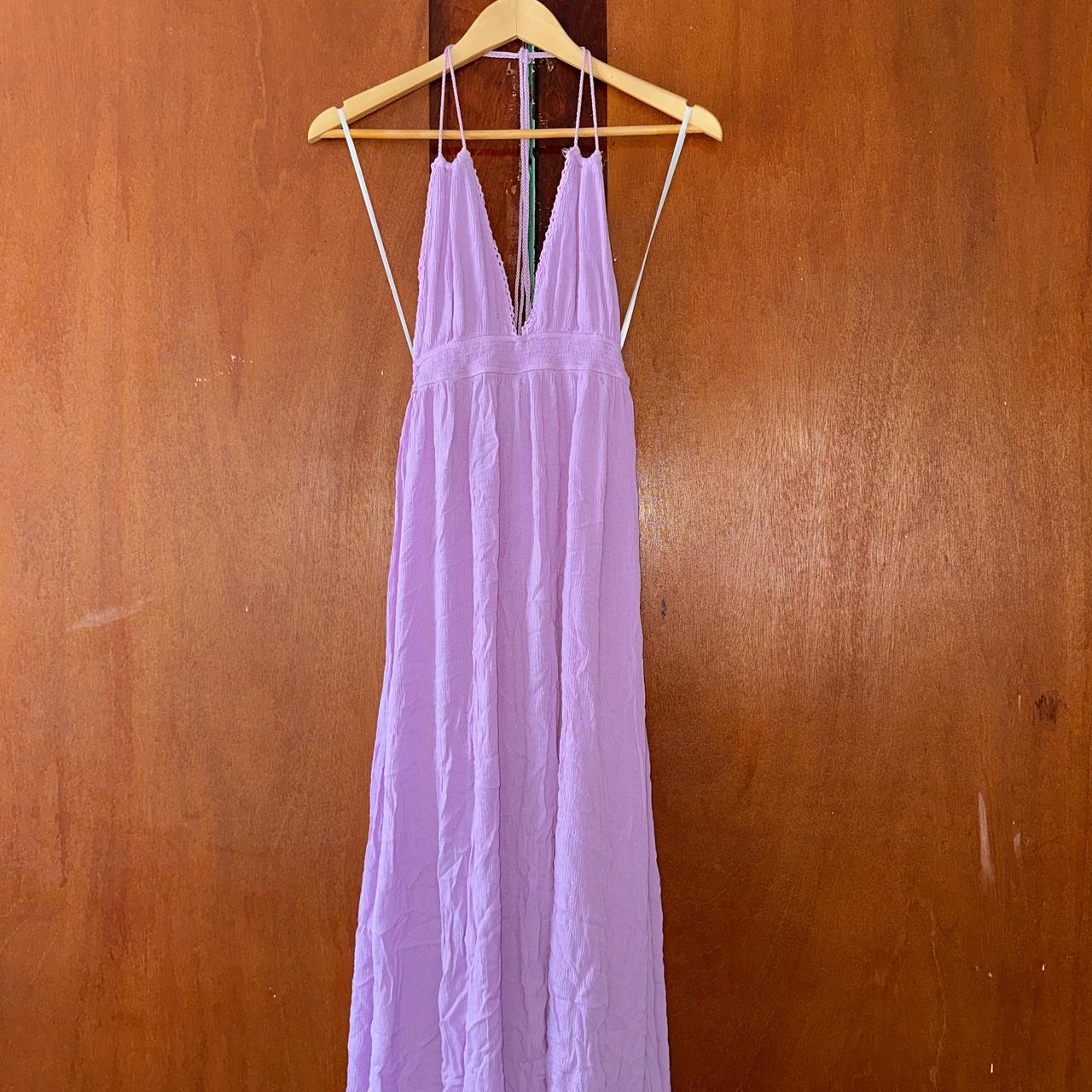 Purple Full Length (Maxi) Rue 21 Dress with tassels... - Depop