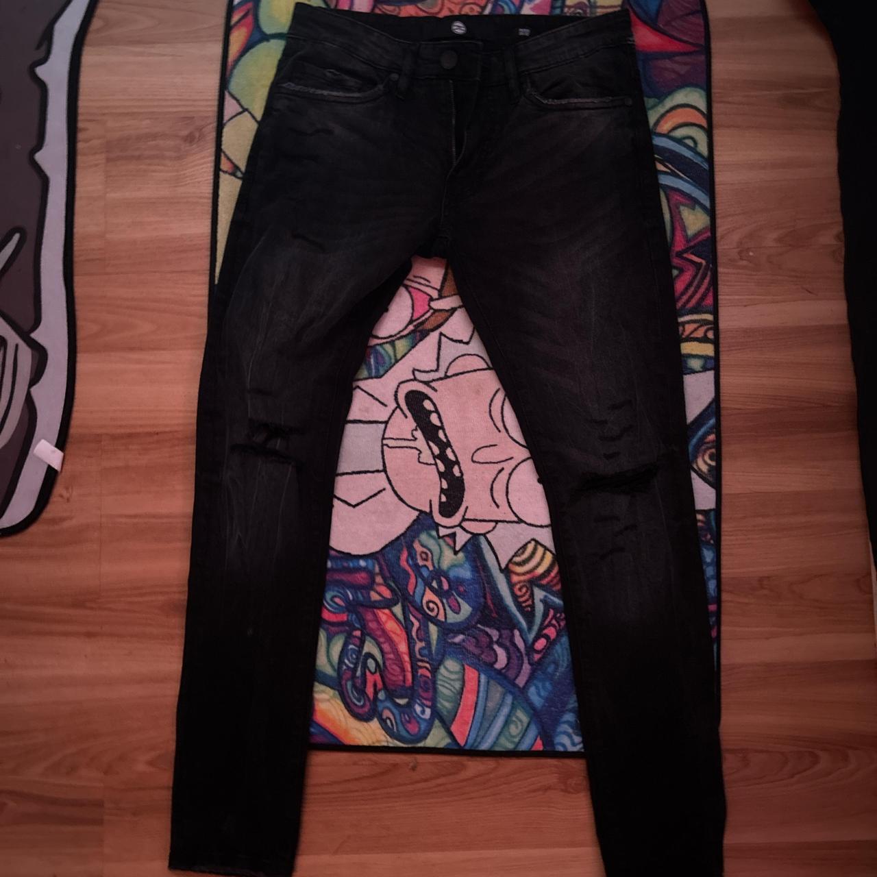 Black ripped Ross Jeans slim fit