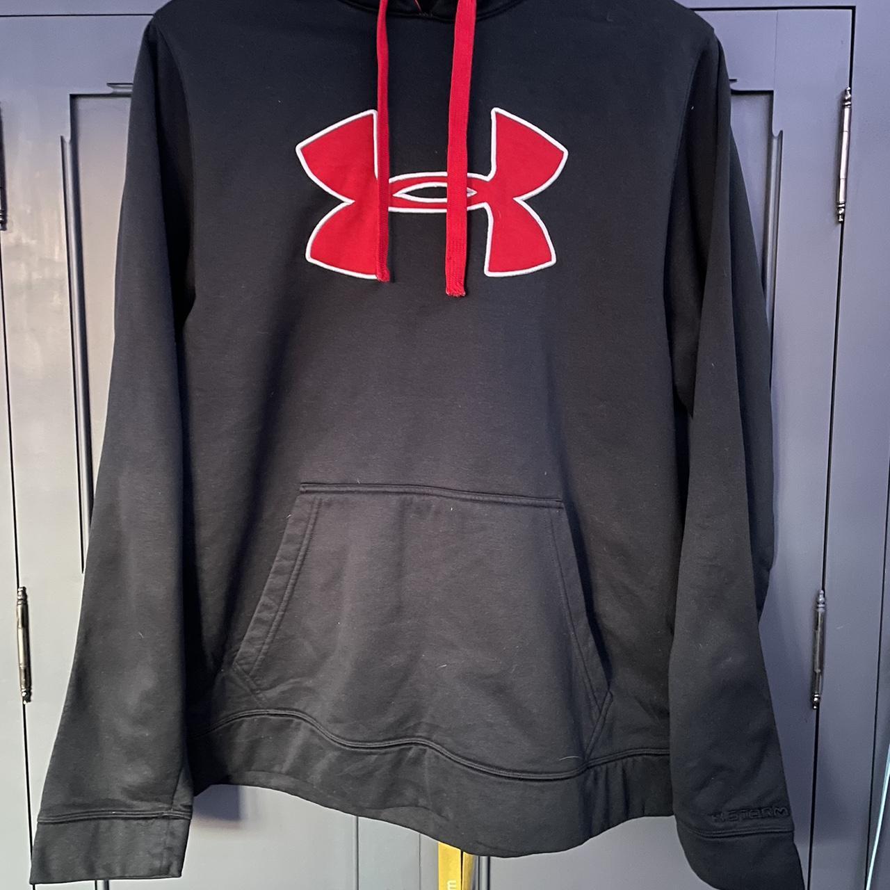 Black and red medium under armour jumper. Like brand... Depop