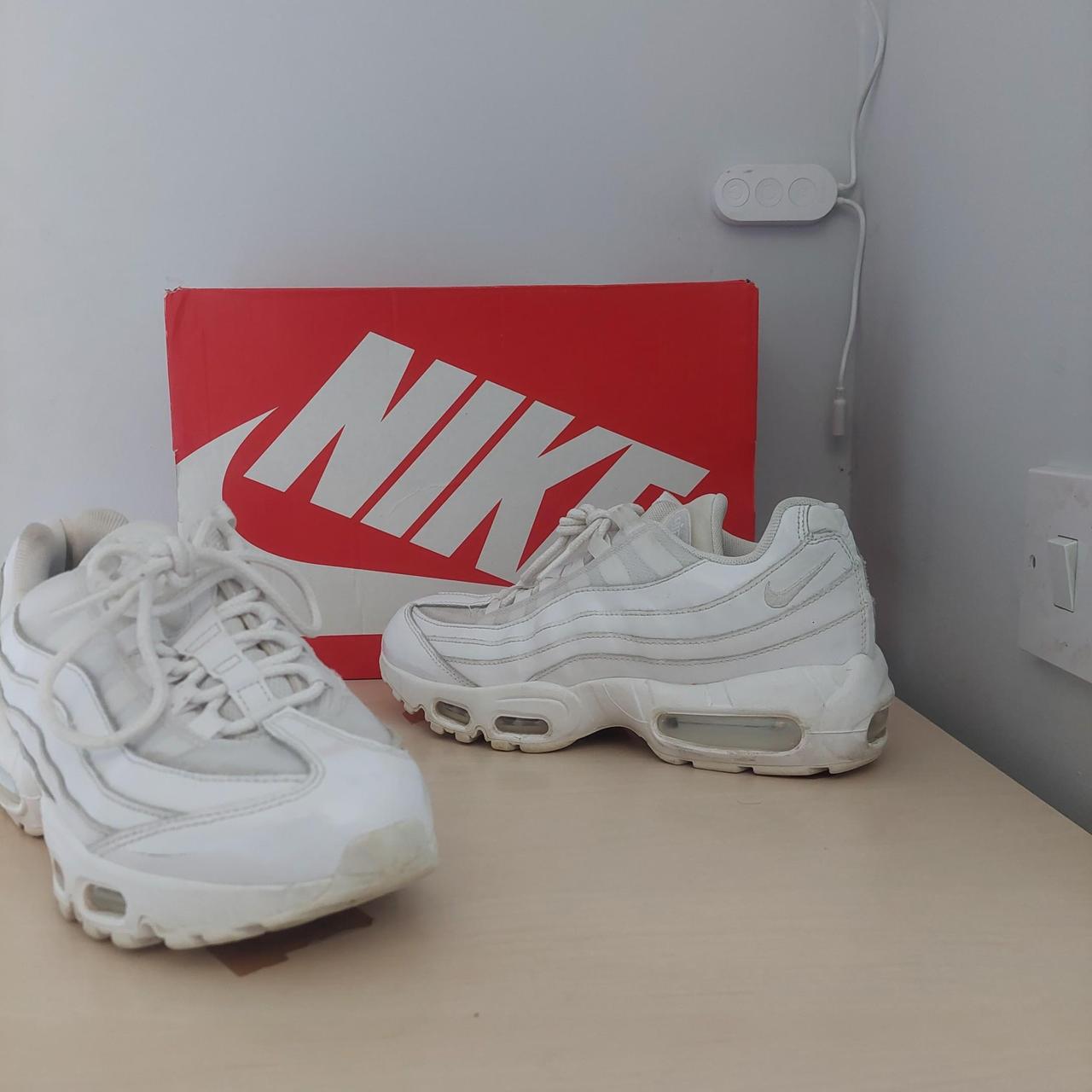 Nike air max 95 white Decent condition 6 10. Depop