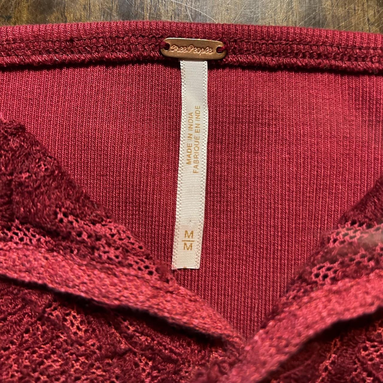 Free People Women's Burgundy and Red Corset | Depop