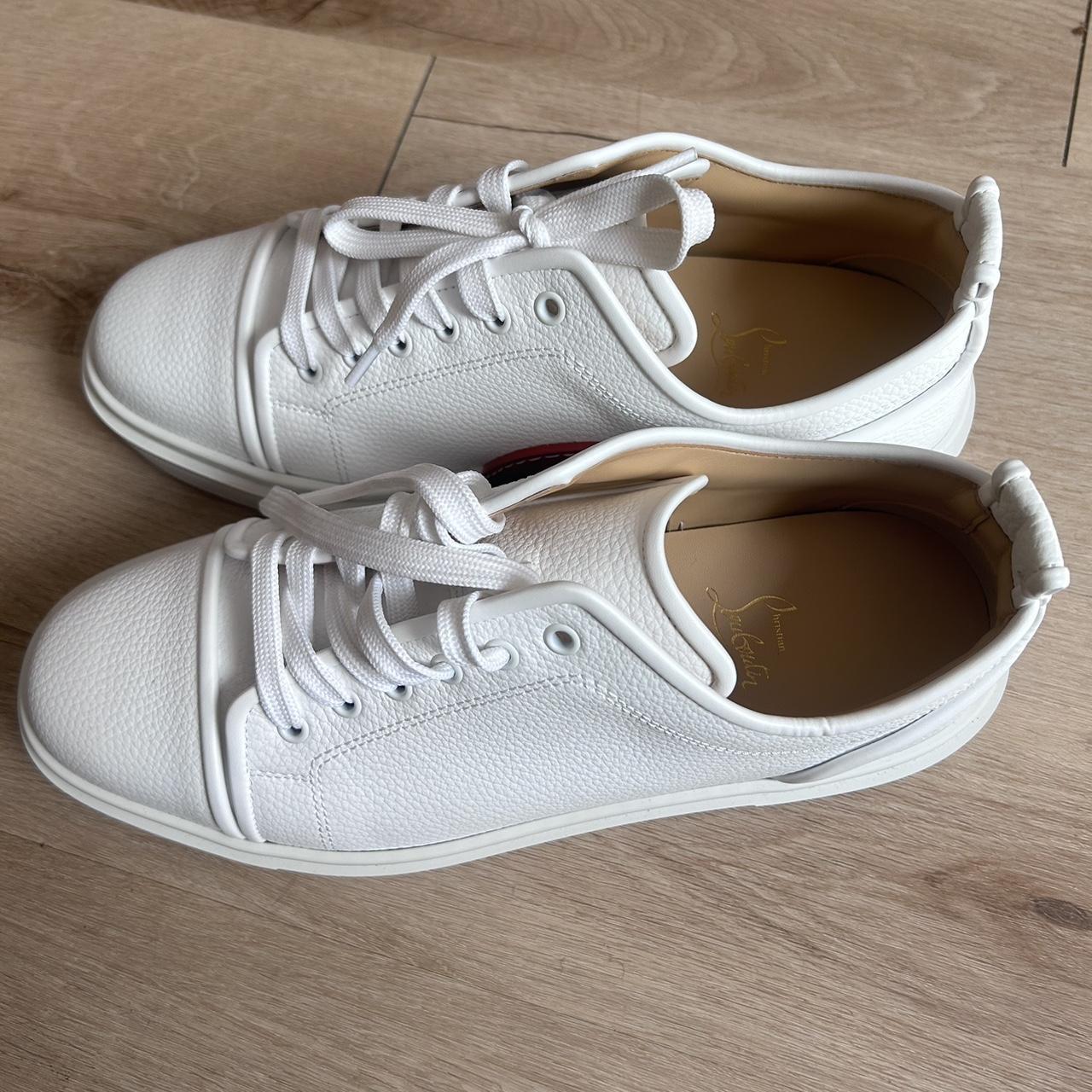 スニーカー Louboutin Louboutin Sneakers Men Leather White/Jacaranda Fun Louis Junior - Sneakers - Smooth calf leather - White