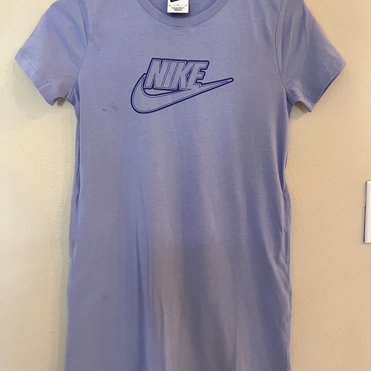 purple nike t shirt dress