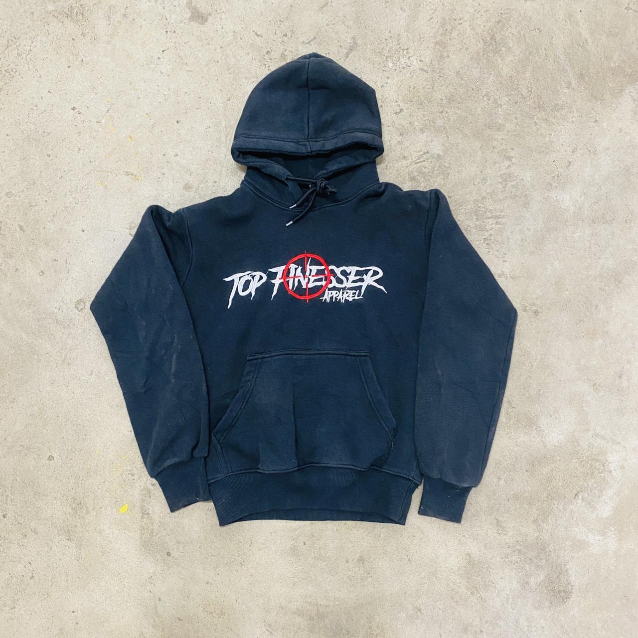 Top Finest Hoodie navy and red hoodies Top. Depop